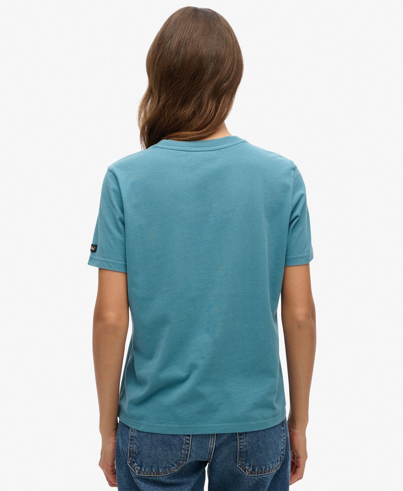 camiseta vl graphic com detalhes em azul egeu