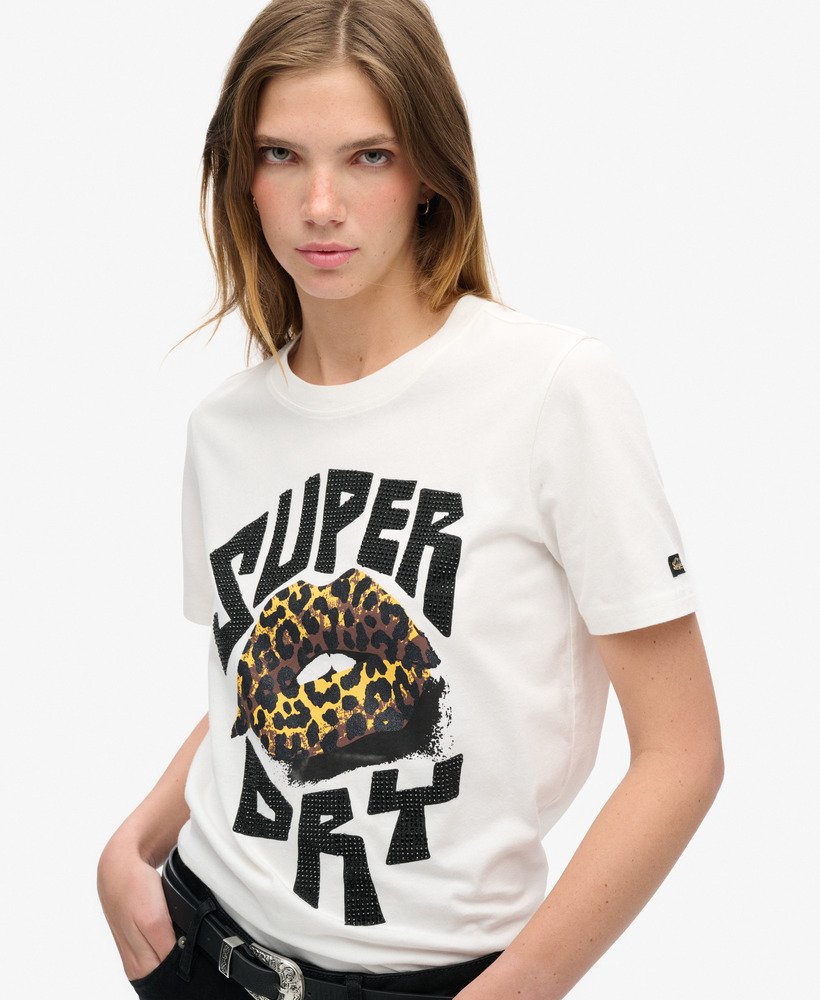 camiseta lo-fi punk poster relaxed na cor off white
