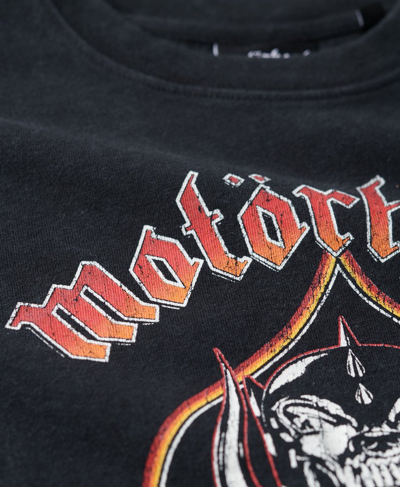 camiseta de manga curta motörhead x superdry na cor preta.