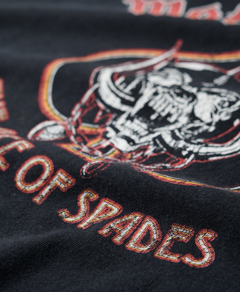 camiseta de manga curta motörhead x superdry na cor preta.