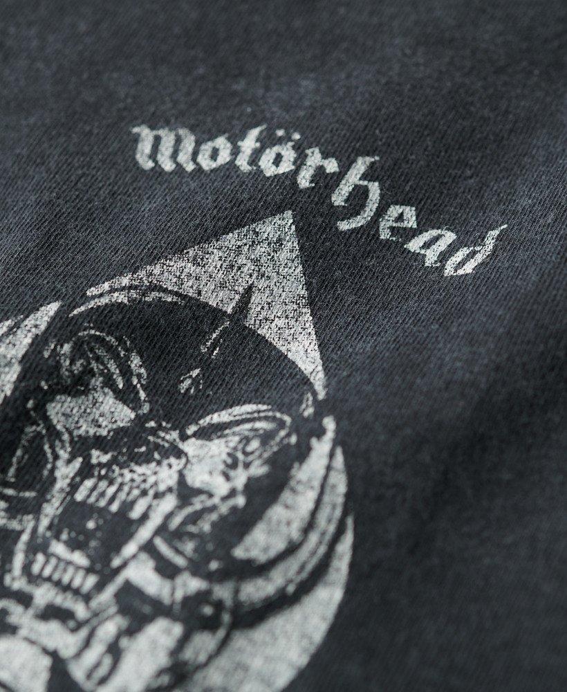 camiseta de manga curta motörhead x superdry na cor preta.