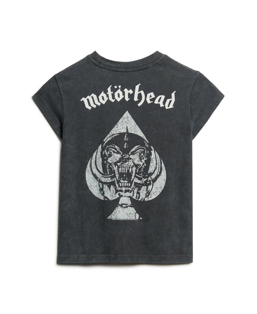 camiseta de manga curta motörhead x superdry na cor preta.