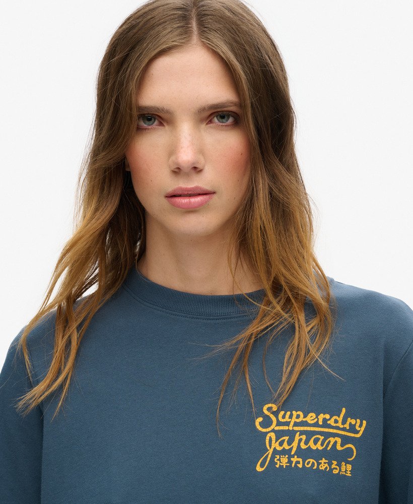camiseta tokyo rhinestone relaxed na cor tinta