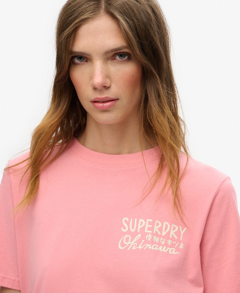 camiseta tokyo rhinestone relaxed na cor flor de pêssego