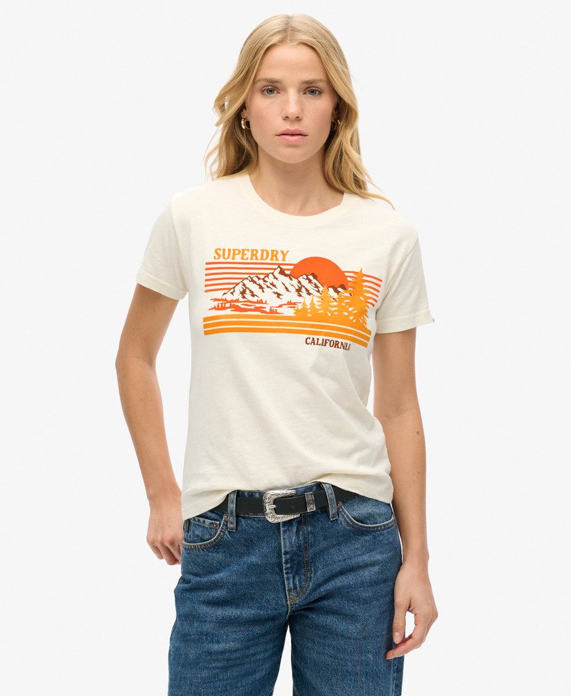 camiseta outdoor stripe fitted na cor riff white