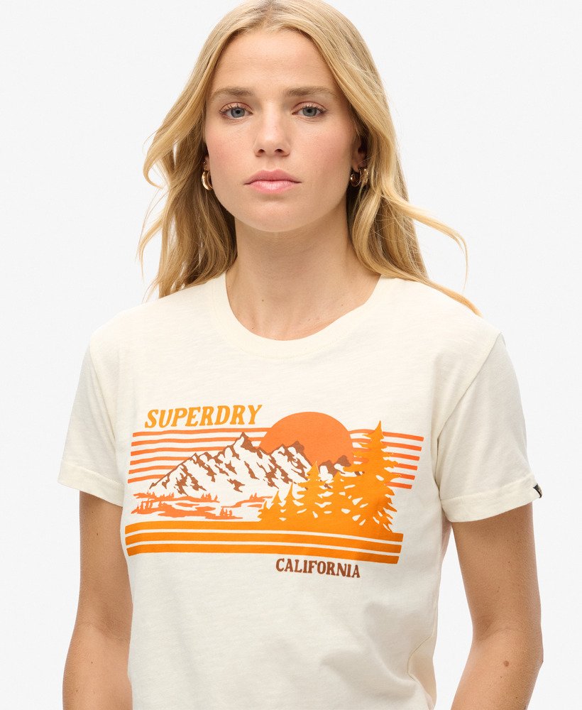 camiseta outdoor stripe fitted na cor riff white