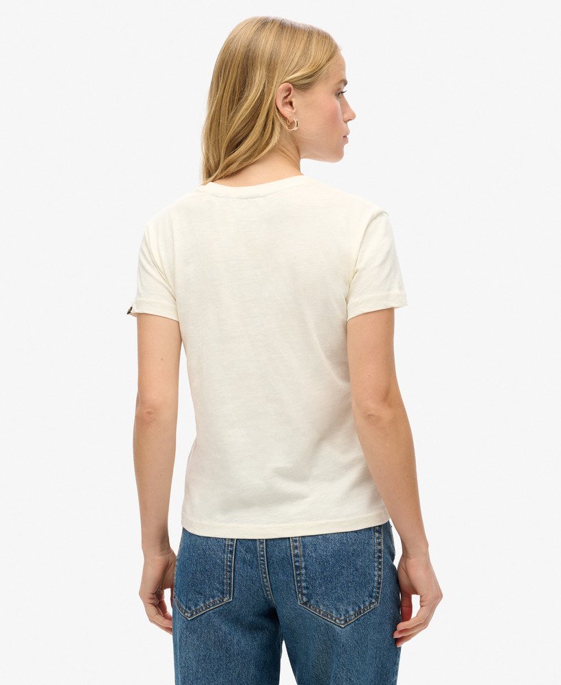 camiseta outdoor stripe fitted na cor riff white