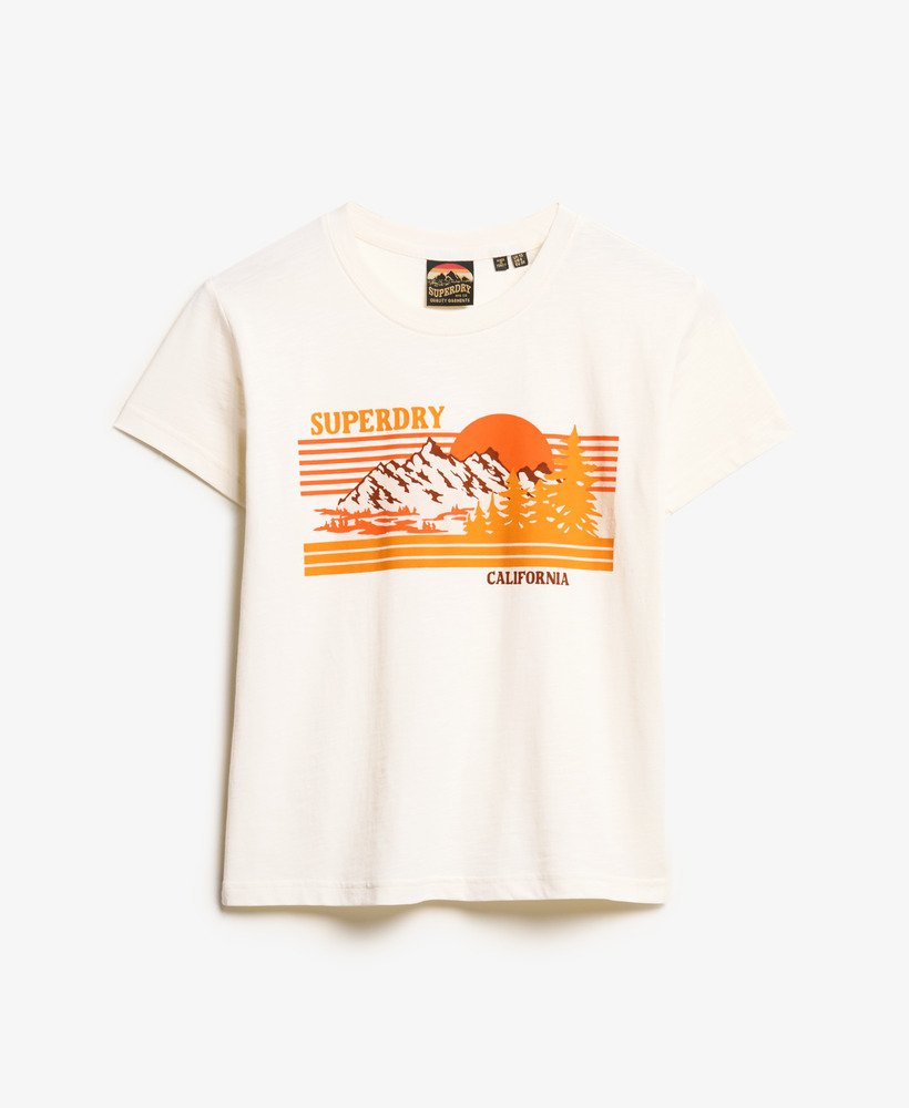camiseta outdoor stripe fitted na cor riff white