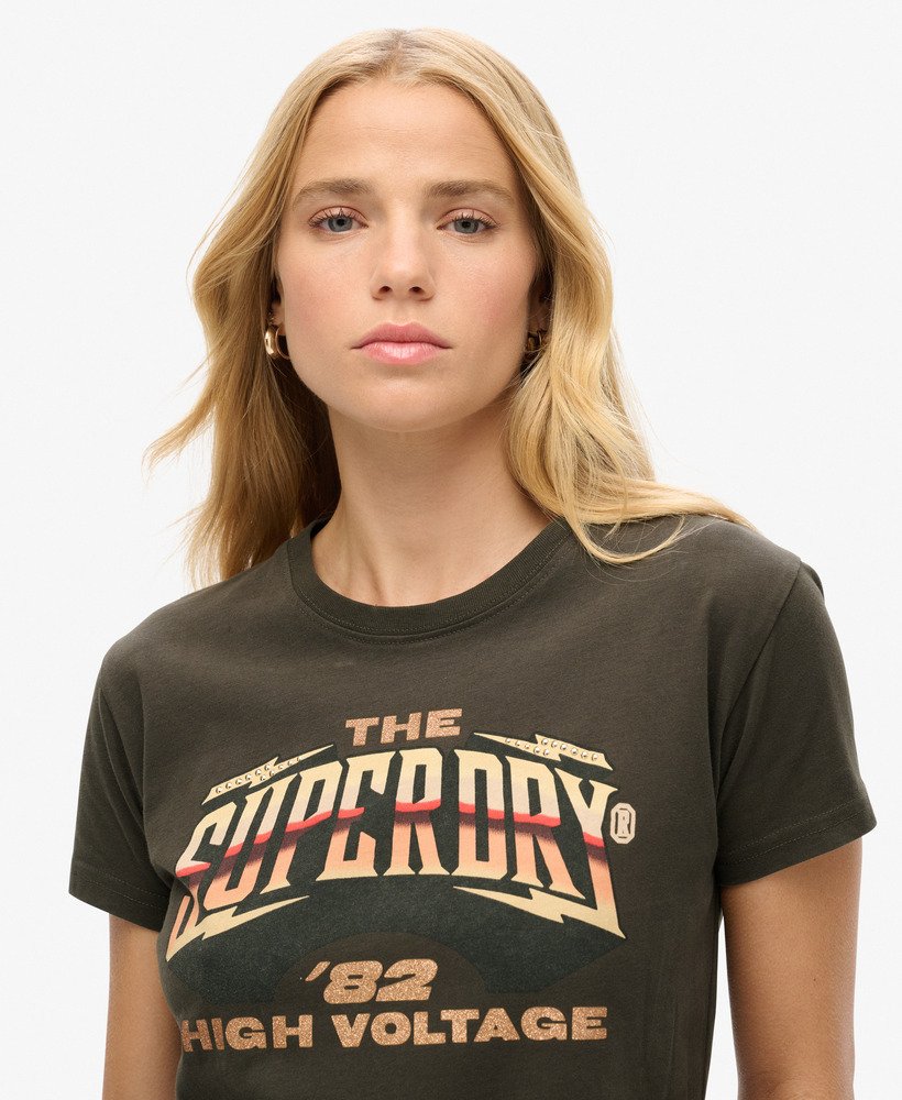 camiseta de manga curta de banda de rock dos anos 70 na cor preta vintage