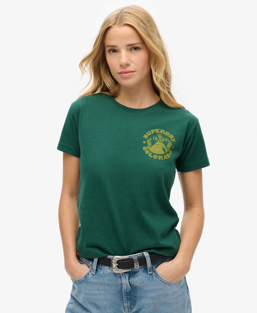 camiseta lo-fi outdoor fitted na cor bengreen mesclado