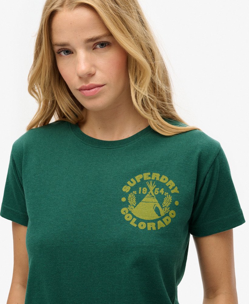camiseta lo-fi outdoor fitted na cor bengreen mesclado