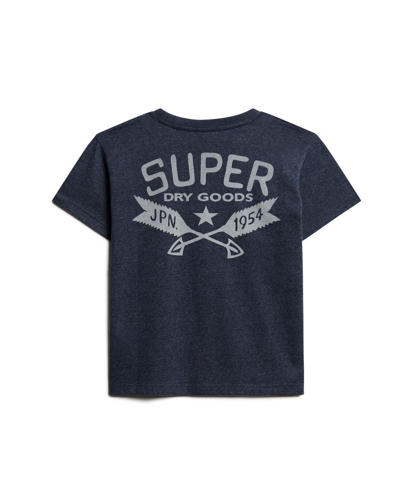 camiseta lo-fi outdoor fitted em azul marinho mesclado profundo