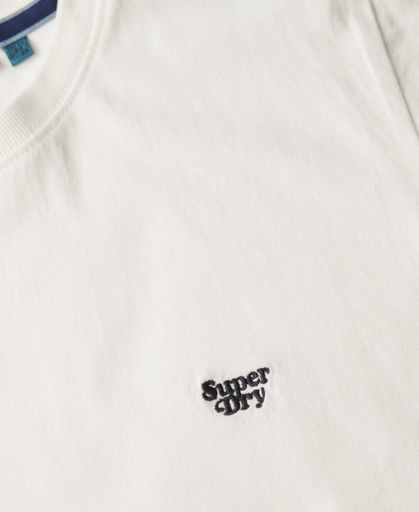 camiseta essential logo fitted na cor off white