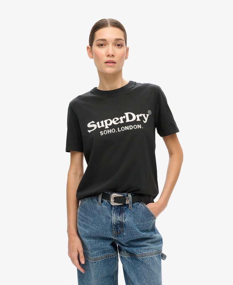 camiseta metallic venue relaxed na cor preto jato