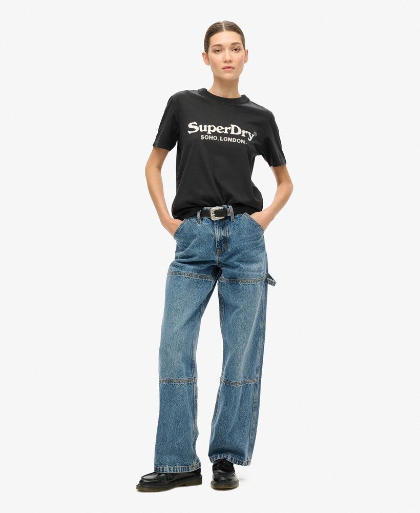 camiseta metallic venue relaxed na cor preto jato