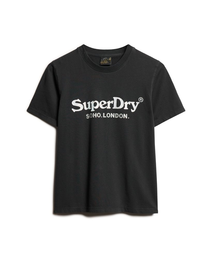 camiseta metallic venue relaxed na cor preto jato