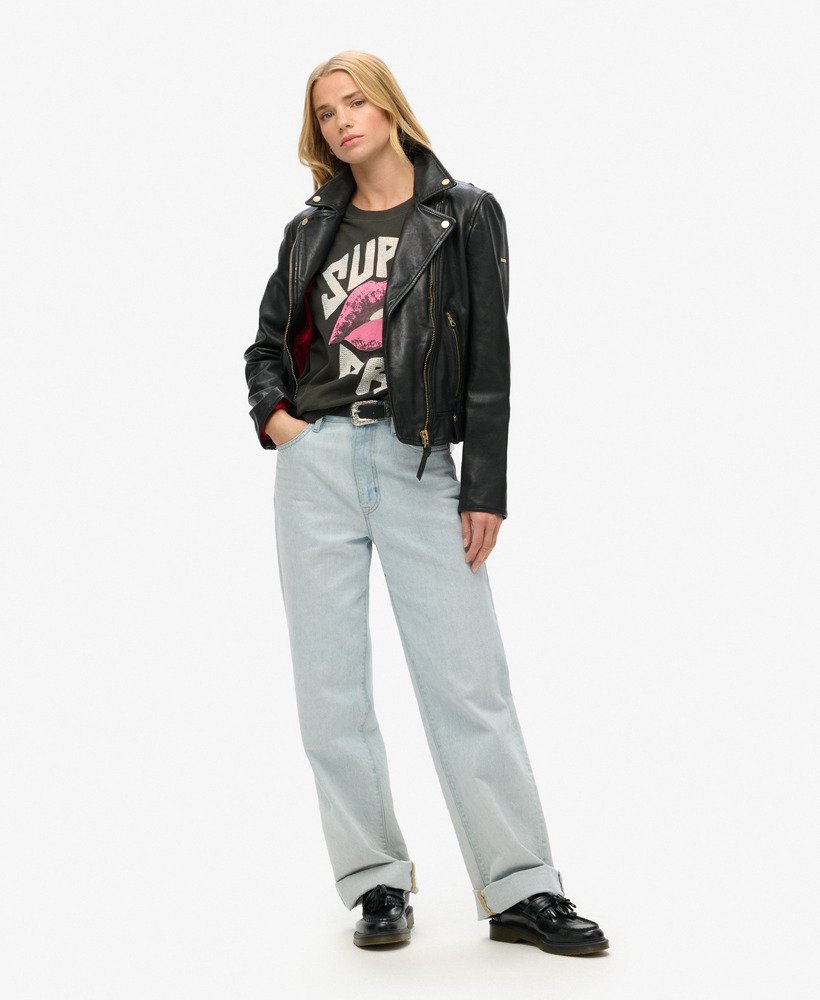 camiseta lo-fi punk poster relaxed em preto lavado
