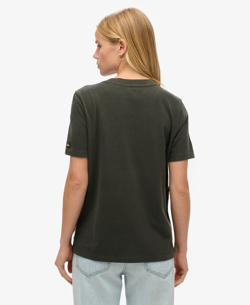 camiseta lo-fi punk poster relaxed em preto lavado