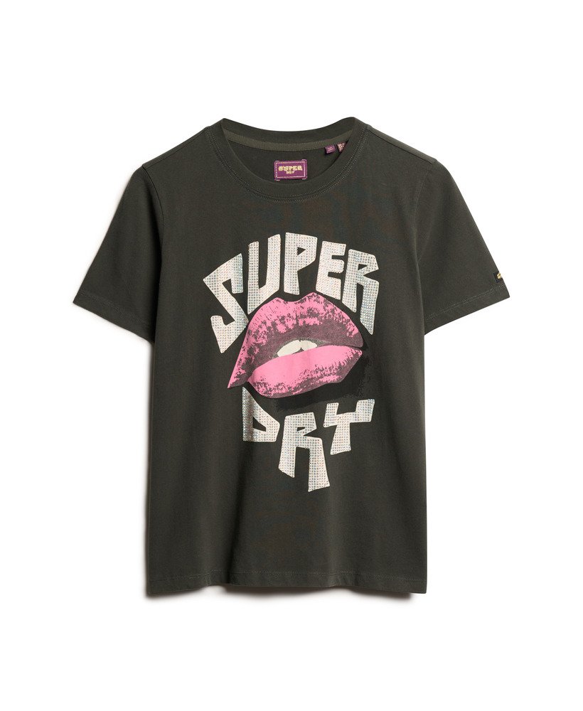 camiseta lo-fi punk poster relaxed em preto lavado