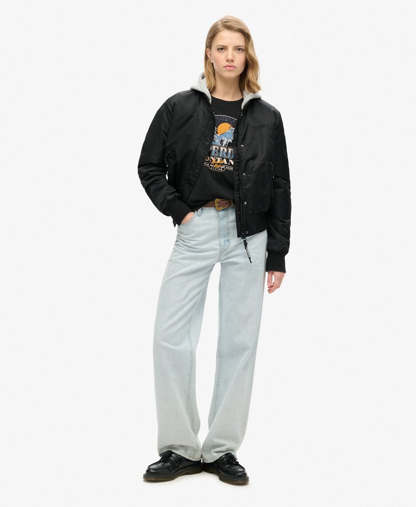 camiseta relaxed de lembrança de viagem em preto mesclado fantasma