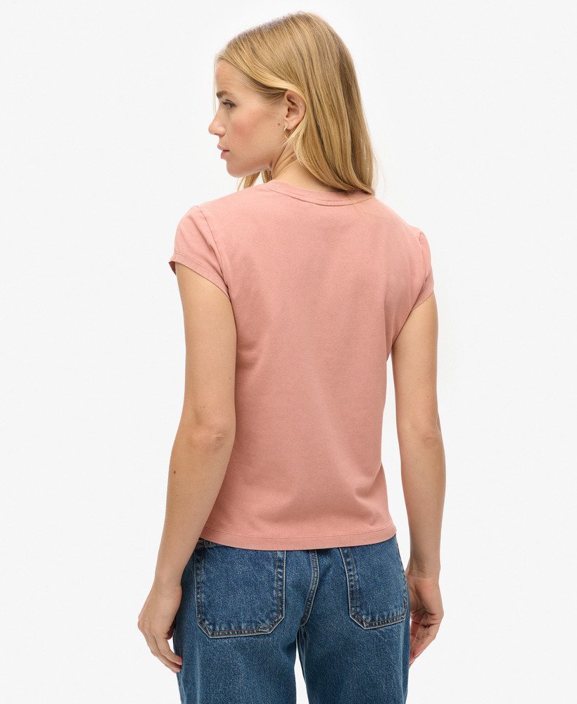 camiseta sport luxe graphic de manga curta na cor rosa acinzentado