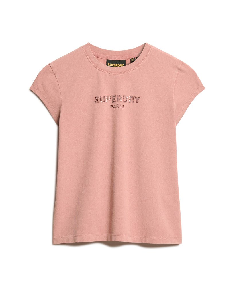 camiseta sport luxe graphic de manga curta na cor rosa acinzentado