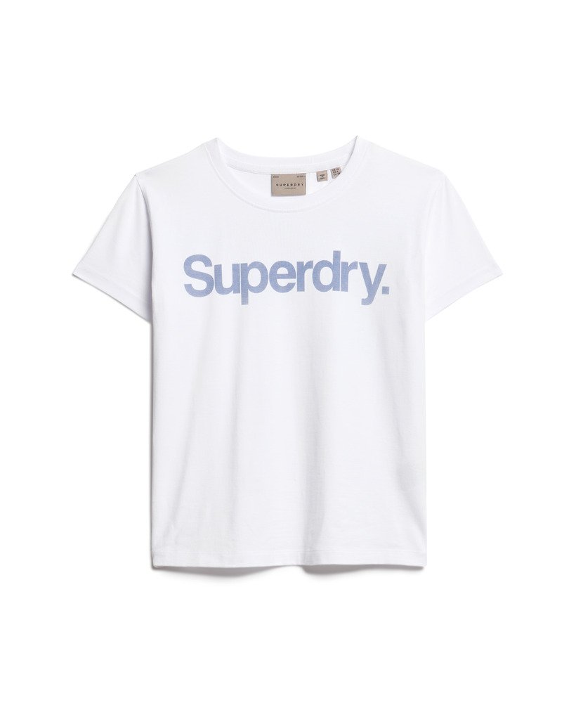 camiseta core logo city fitted na cor branco brilhante