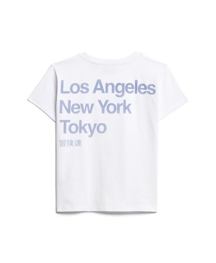 camiseta core logo city fitted na cor branco brilhante