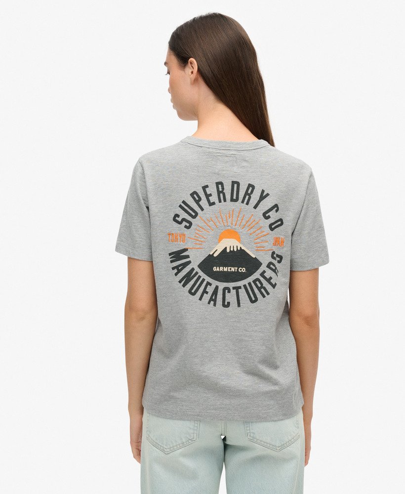 camiseta workwear com bolso bordado na cor cinza mescla.