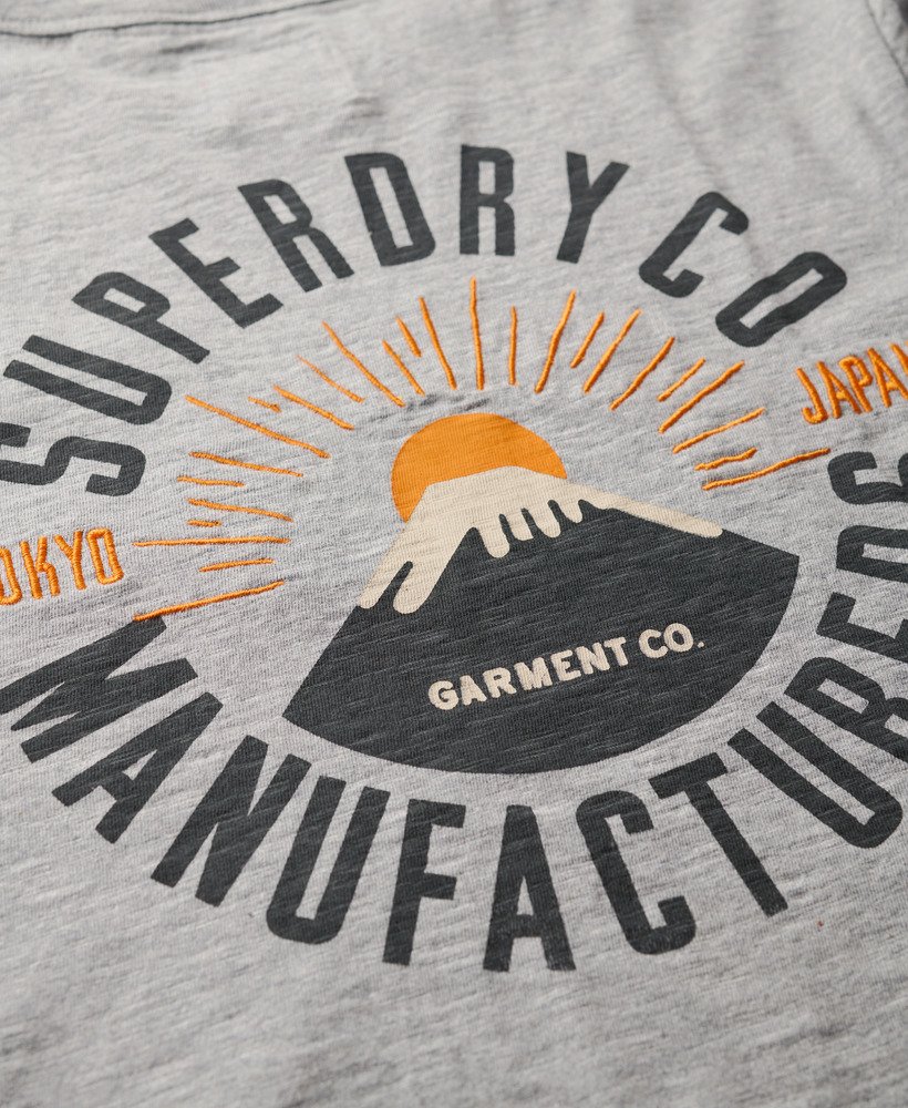 camiseta workwear com bolso bordado na cor cinza mescla.