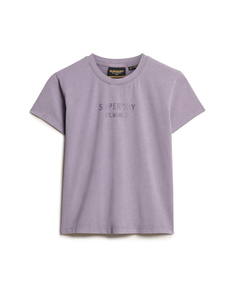 camiseta sport luxe graphic fitted na cor roxo sálvia