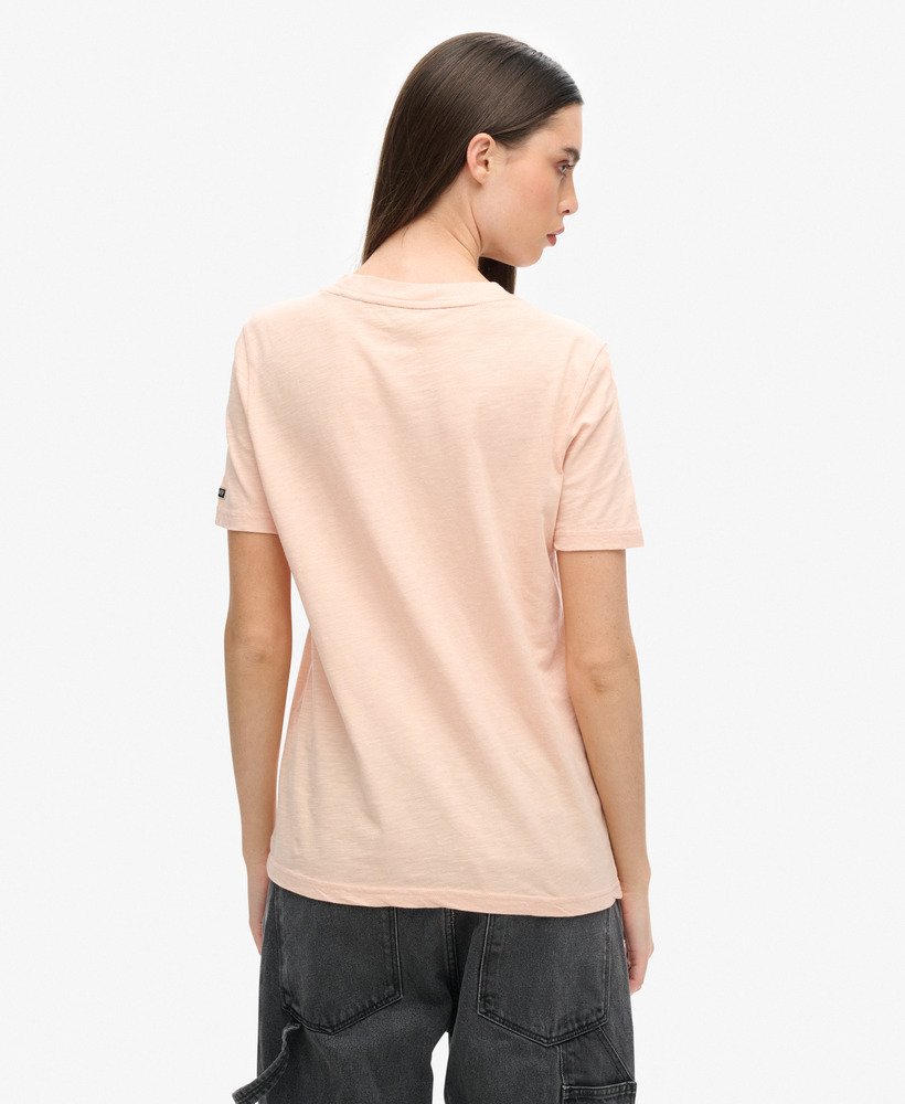 camiseta vintage logo borough na cor rosa pó