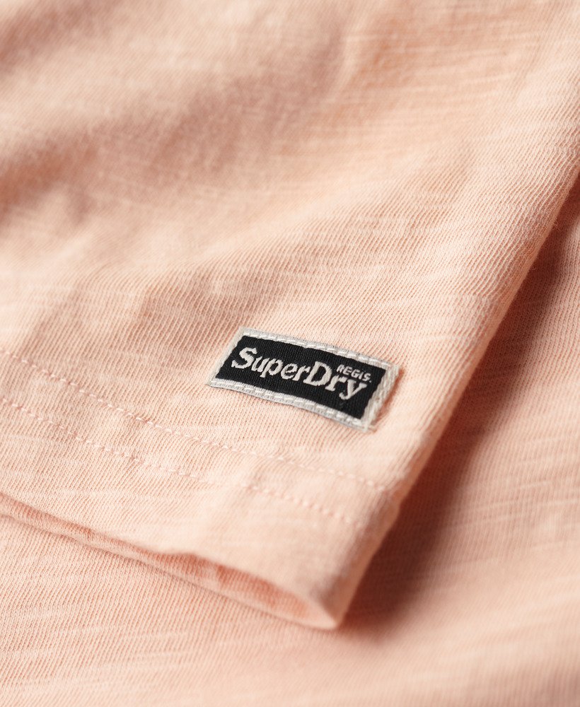 camiseta vintage logo borough na cor rosa pó