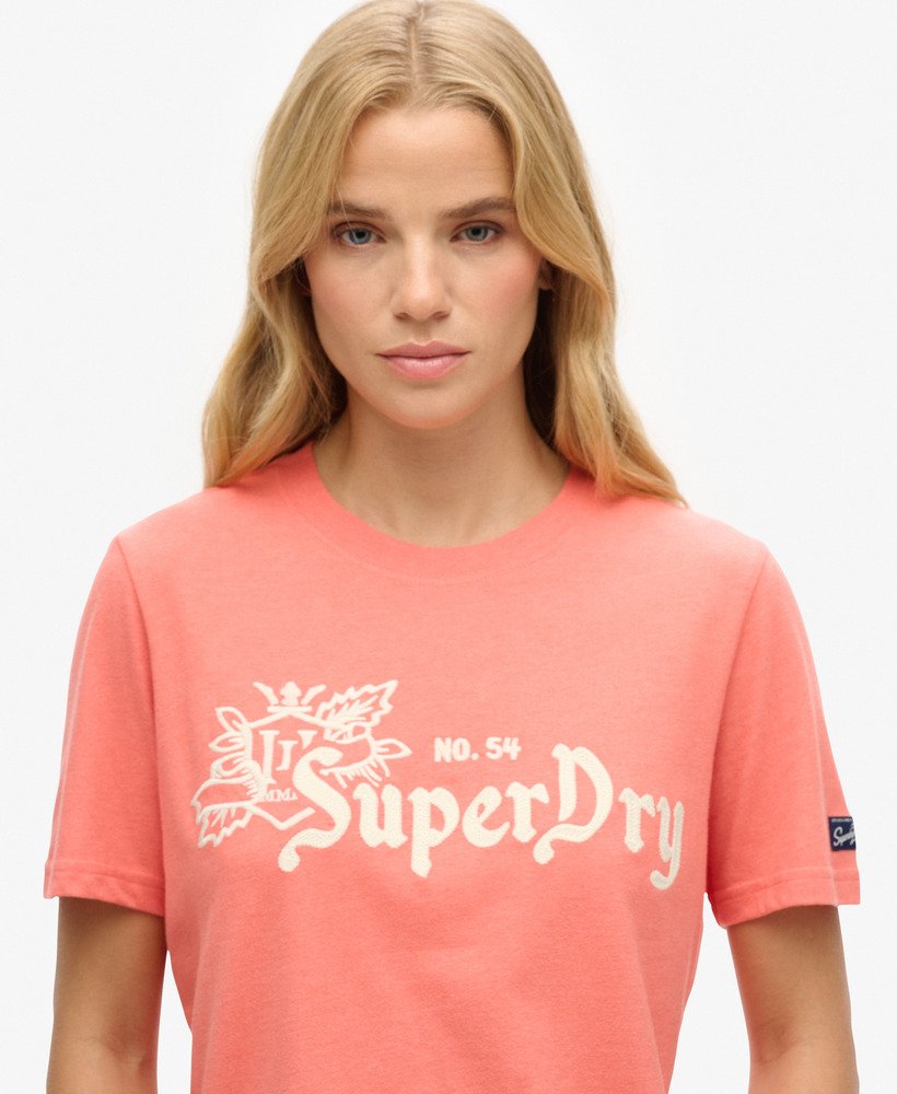 camiseta vintage pride in craft na cor coral mesclado de los angeles