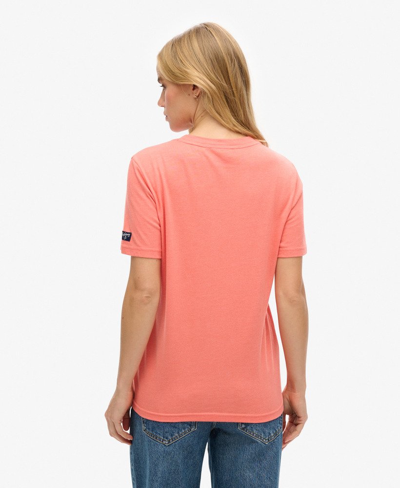camiseta vintage pride in craft na cor coral mesclado de los angeles