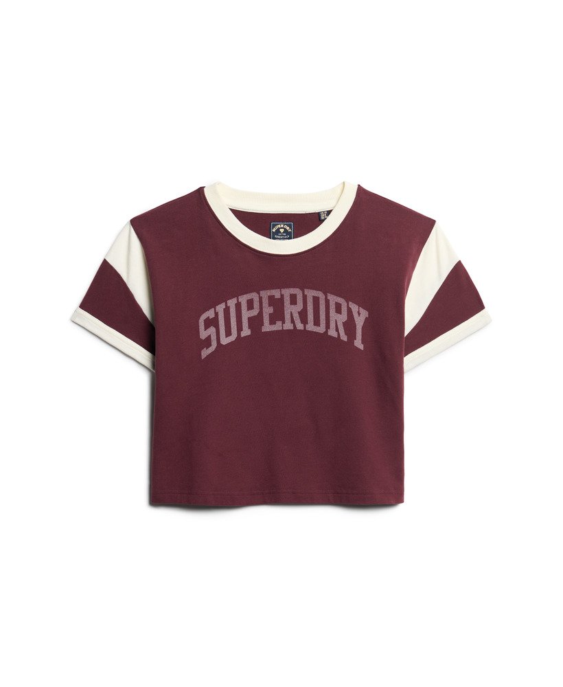 camiseta athletic essentials graphic ringer na cor vermelho porto