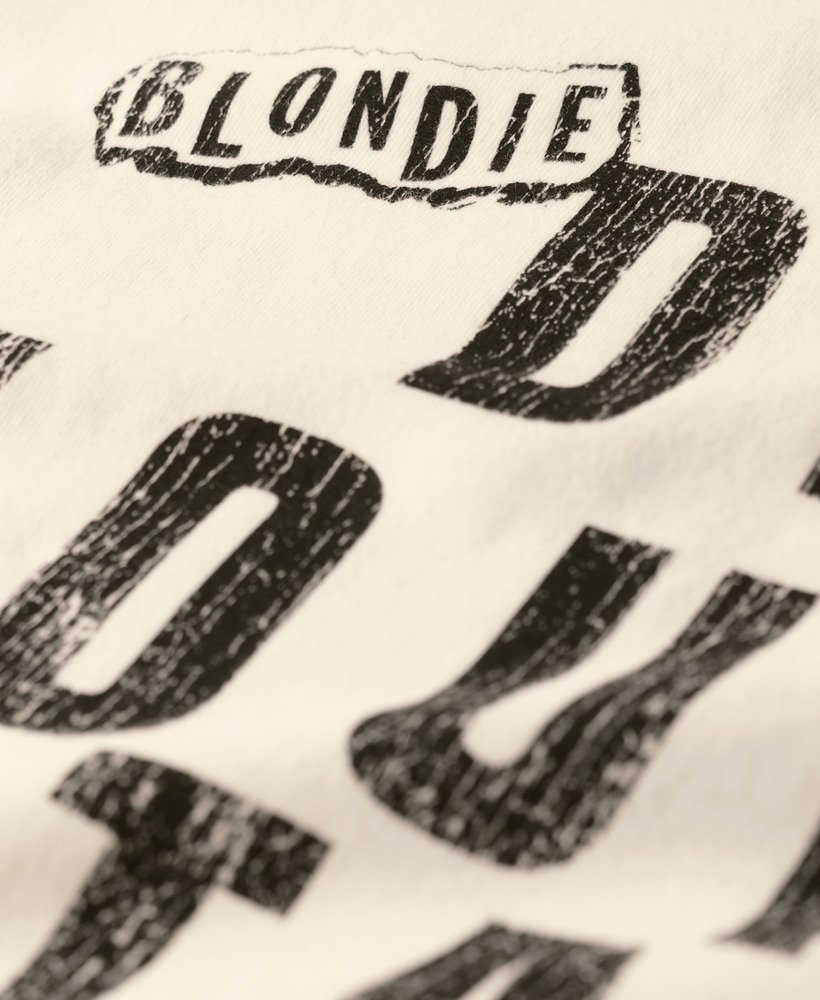 camiseta blondie x superdry fitted na cor new chalk white