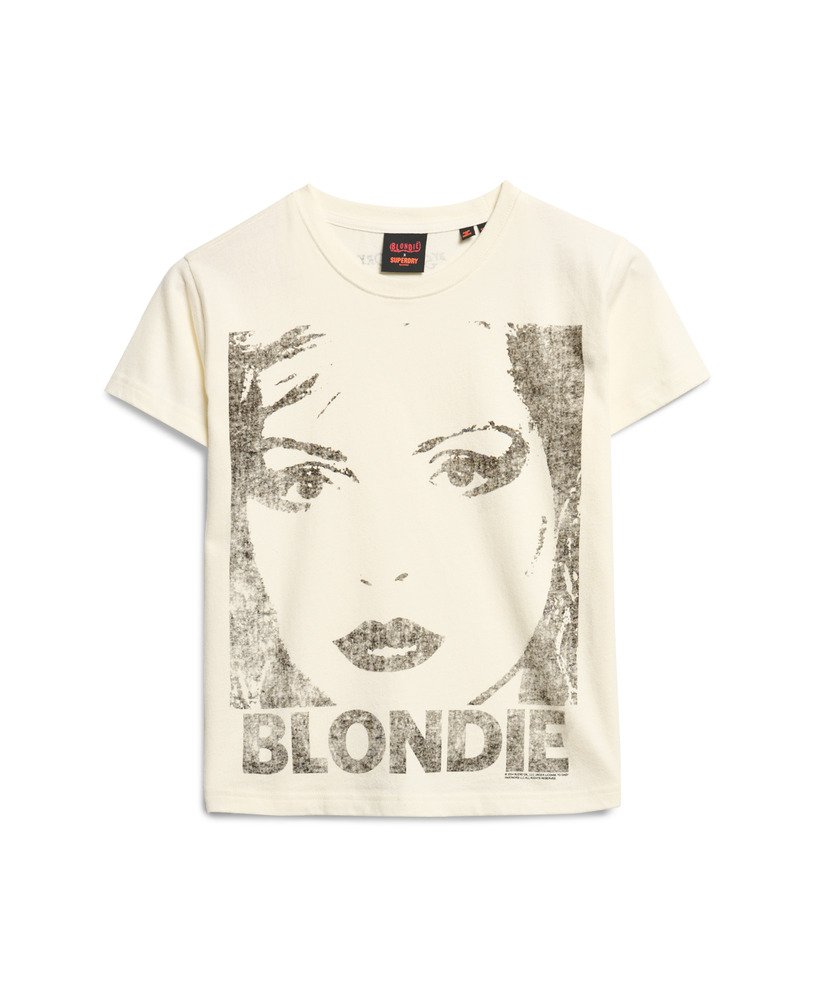 camiseta blondie x superdry fitted na cor off white