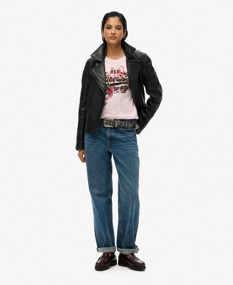 camiseta vintage logo tokyo relaxed em tecido flamê rosa.