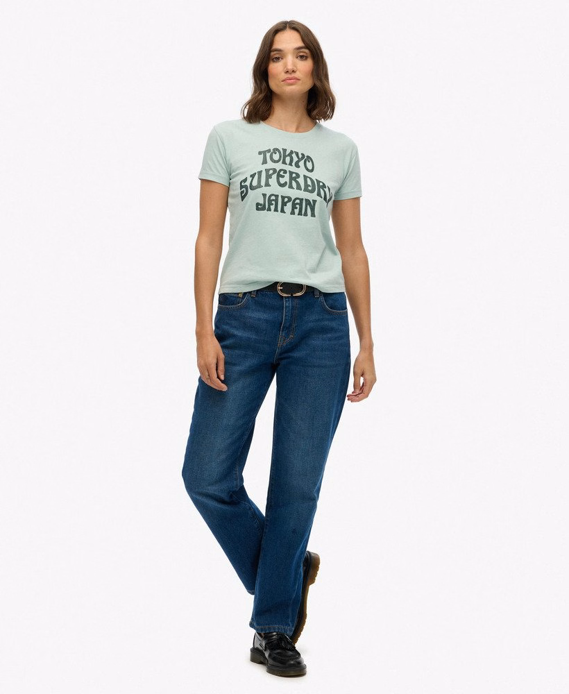 Camiseta ajustada com logo de surf