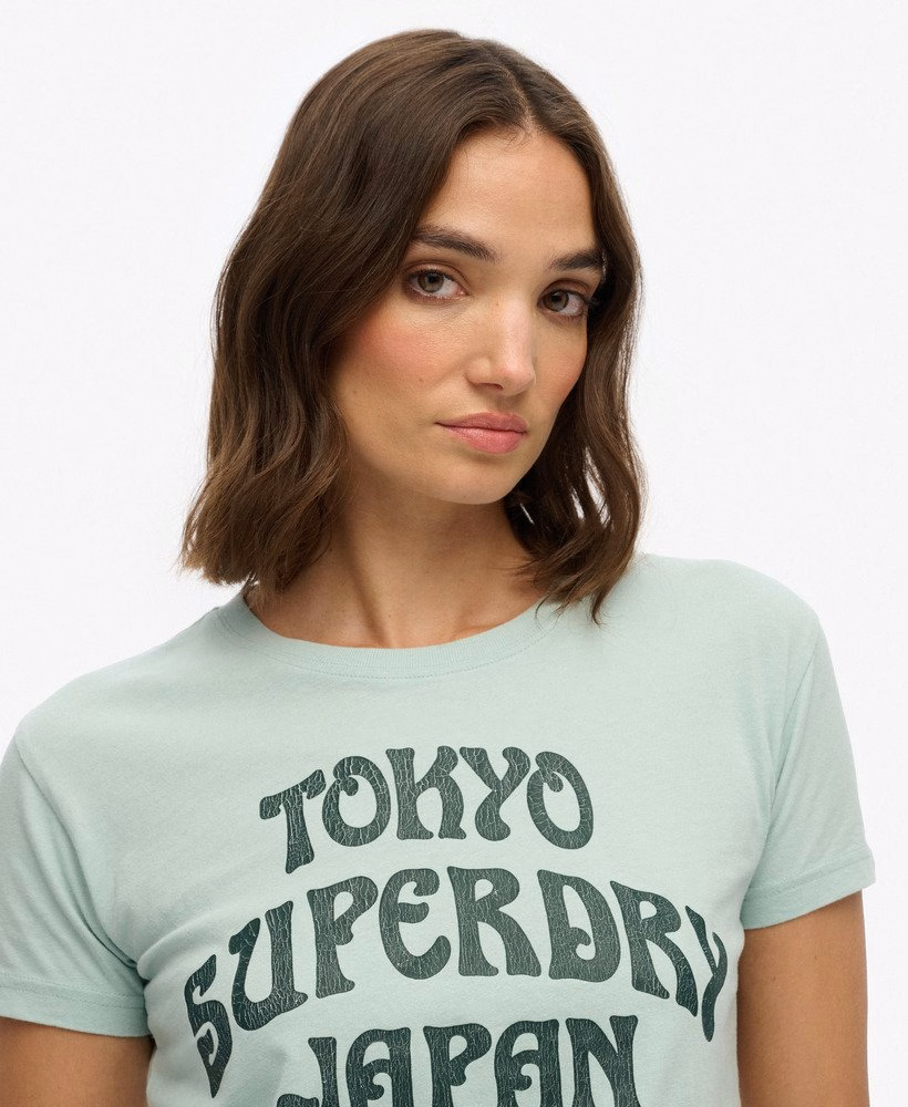Camiseta ajustada com logo de surf