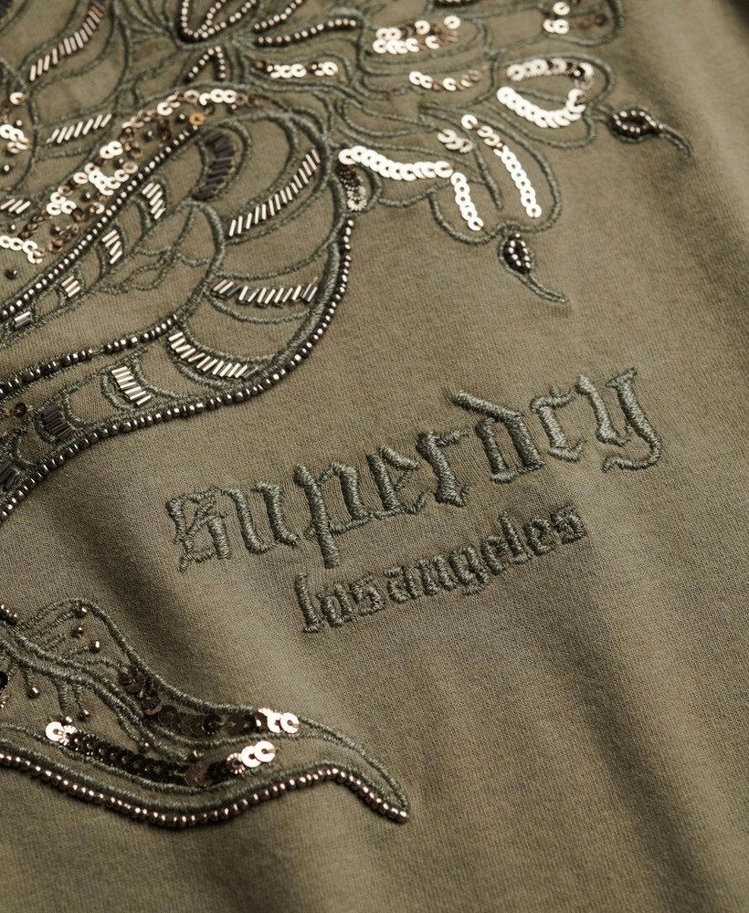 Camiseta oversized com estampa de tatuagem