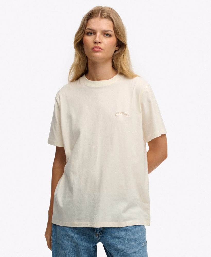 Camiseta folgada com logo essencial