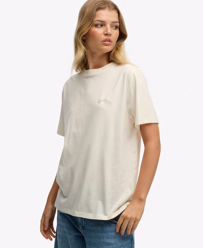 Camiseta folgada com logo essencial