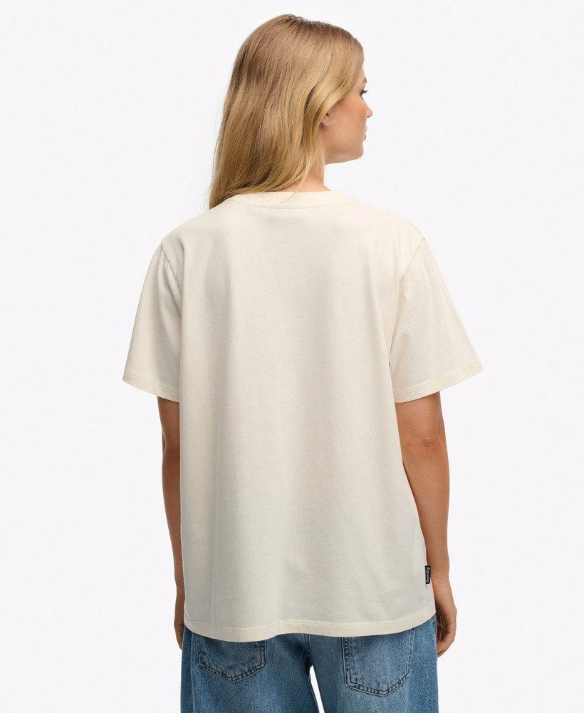 Camiseta folgada com logo essencial
