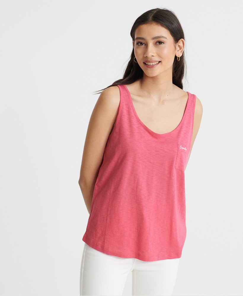 regata básica de algodão orgânico na cor rosa veludo cotelê