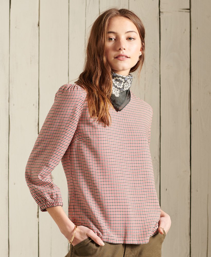 blusa kimmy em estampa pied-de-poule multicolorida