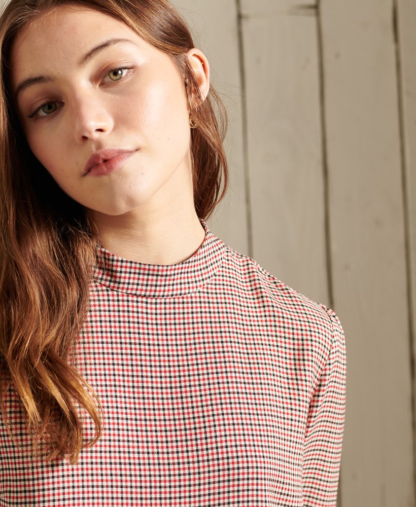 blusa kimmy em estampa pied-de-poule multicolorida