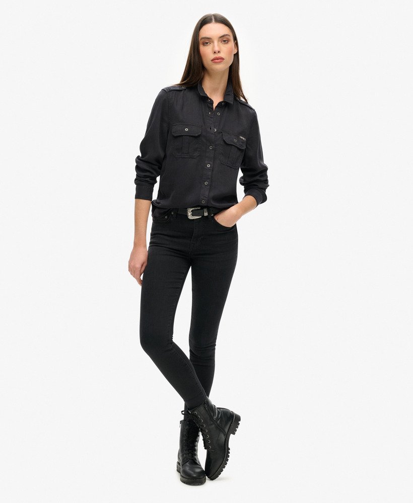 camisa militar na cor preta bison
