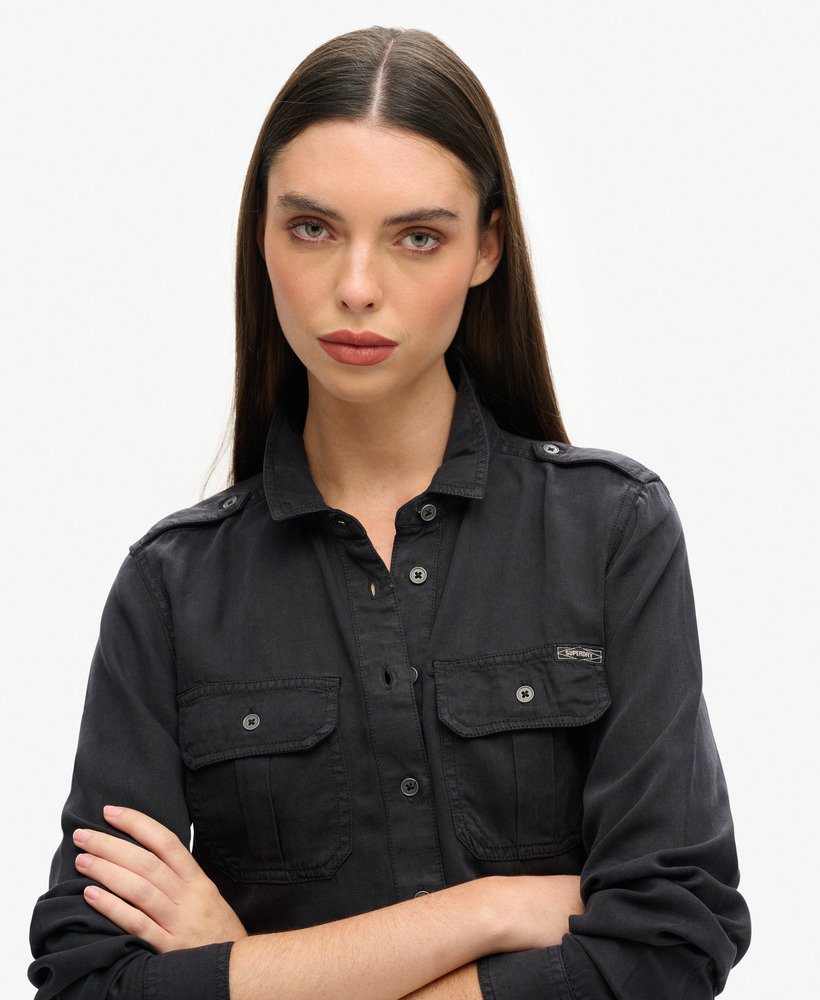 camisa militar na cor preta bison